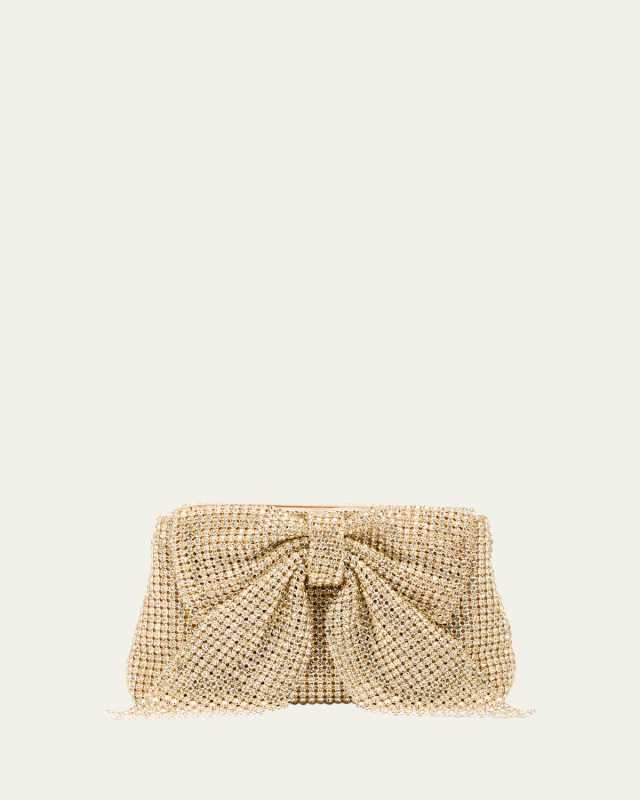 Jolene Bow Rhinestone Clutch Bag